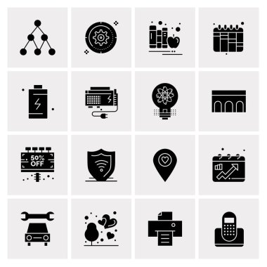 16 Evrensel İş Simgesi Vektörü