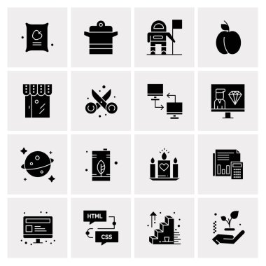 16 Evrensel İş Simgesi Vektörü