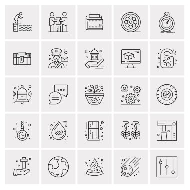 25 Evrensel İş Simgesi Vektörü Kümesi