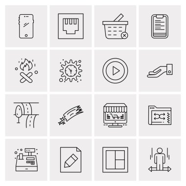 16 Evrensel Simge İş Vektörü