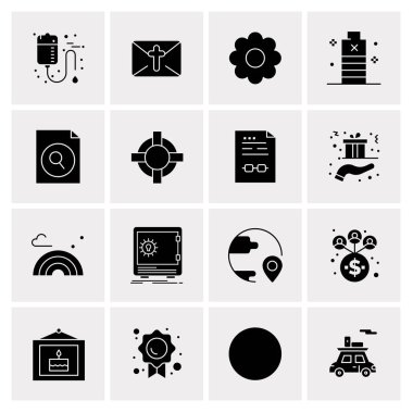 16 Evrensel İş Simgesi Vektörü