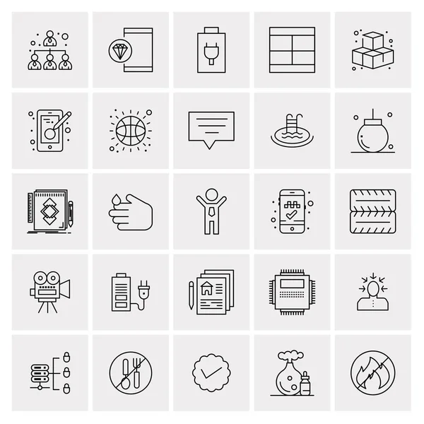 Set de 25 iconos de negocio universales Vector — Archivo Imágenes Vectoriales