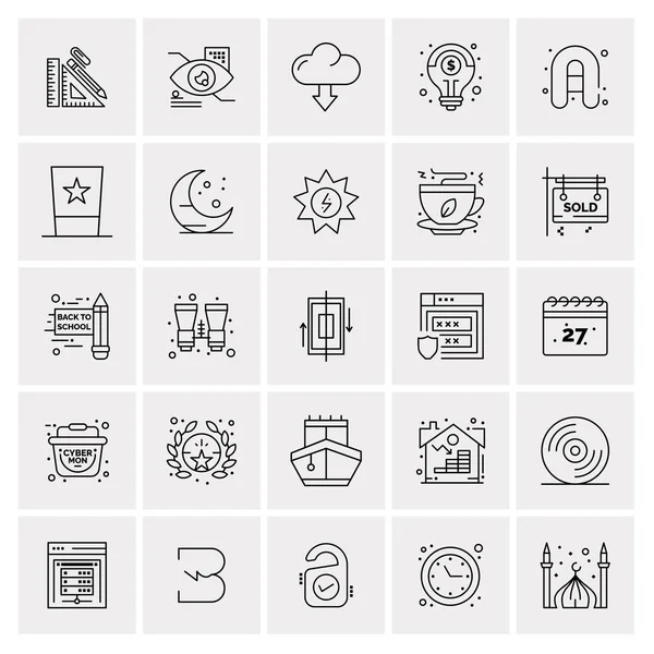 Set de 25 iconos de negocio universales Vector — Archivo Imágenes Vectoriales