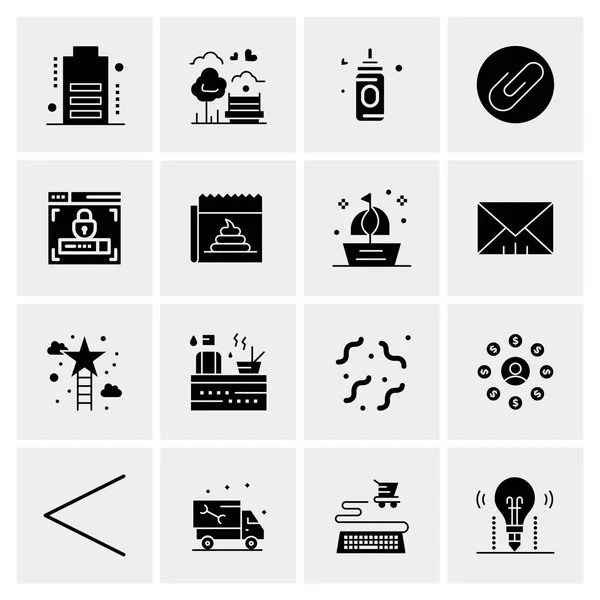 Conjunto de 16 iconos universales Vector de negocios — Vector de stock