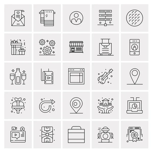 Σύνολο 25 Universal Business Icons Vector — Διανυσματικό Αρχείο