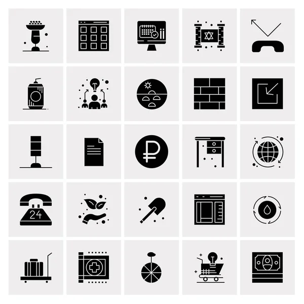 Set of 25 Universal Business Icons Vector — Stockový vektor