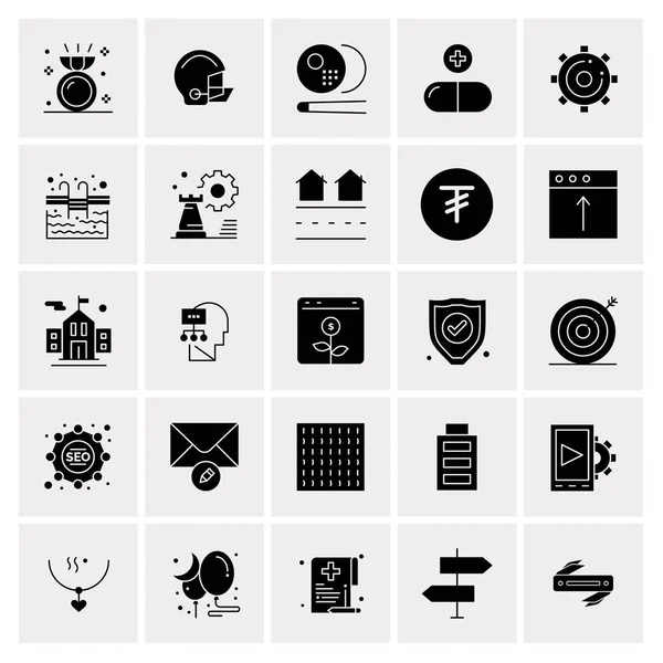 Ensemble de 25 Icônes d'affaires universelles vectorielles — Image vectorielle