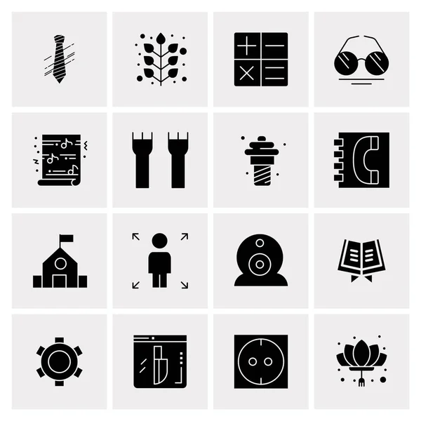 Conjunto de 16 iconos universales Vector de negocios — Vector de stock