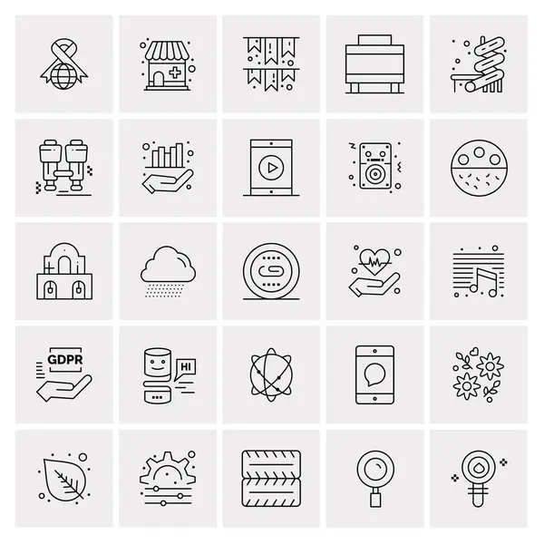 Set de 25 iconos de negocio universales Vector — Vector de stock