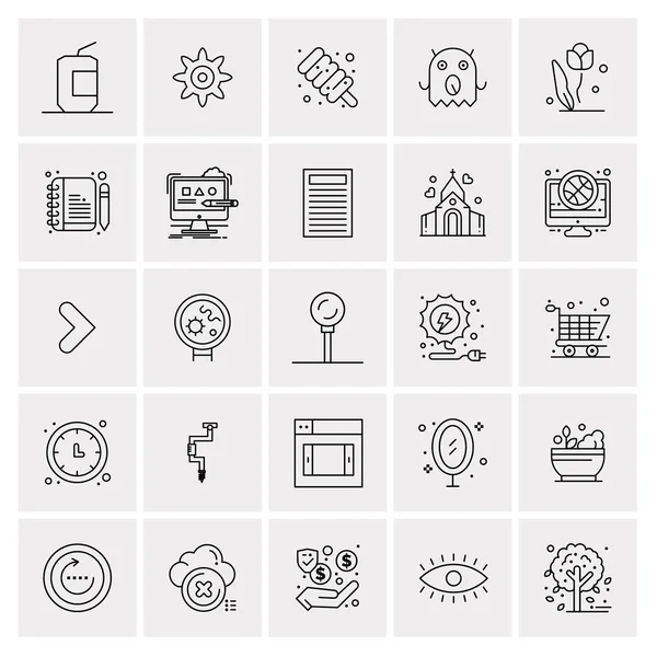 Set de 25 iconos de negocio universales Vector — Archivo Imágenes Vectoriales