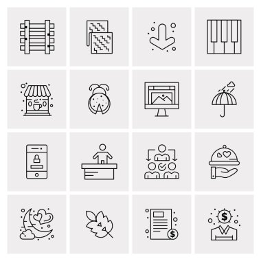 16 Evrensel Simge İş Vektörü