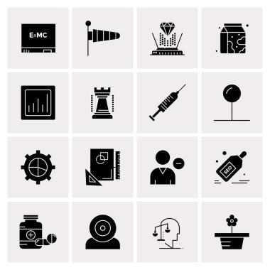 16 Evrensel İş Simgesi Vektörü