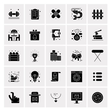 25 Evrensel İş Simgesi Vektörü Kümesi