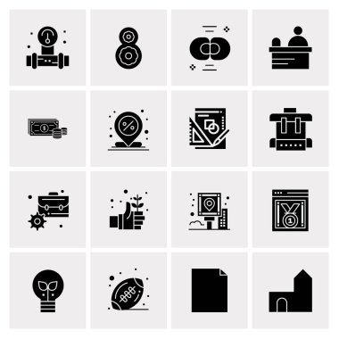 16 Evrensel İş Simgesi Vektörü