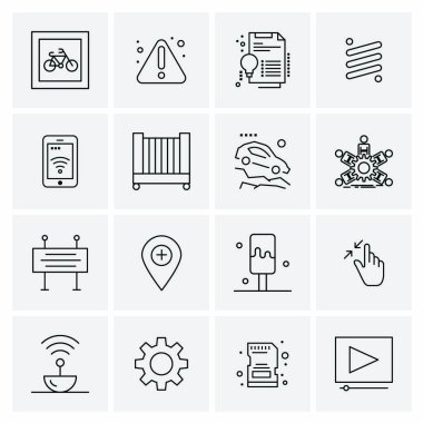 16 Evrensel Simge İş Vektörü