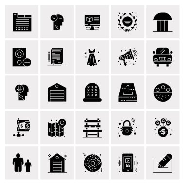 25 Evrensel İş Simgesi Vektörü Kümesi