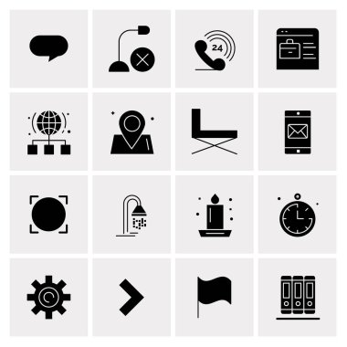 16 Evrensel İş Simgesi Vektörü