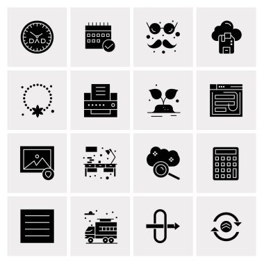 16 Evrensel İş Simgesi Vektörü