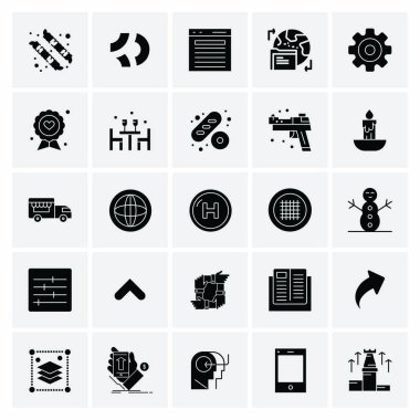 25 Evrensel İş Simgesi Vektörü Kümesi