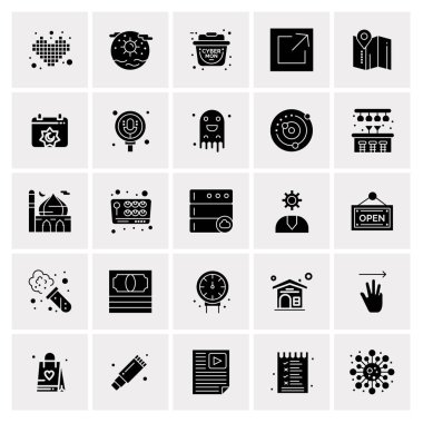 25 Evrensel İş Simgesi Vektörü Kümesi