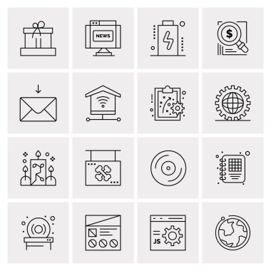 16 Evrensel Simge İş Vektörü