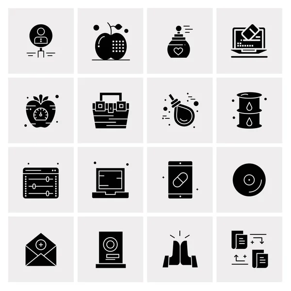 Conjunto de 16 Universal Business Icons Vector — Vetor de Stock