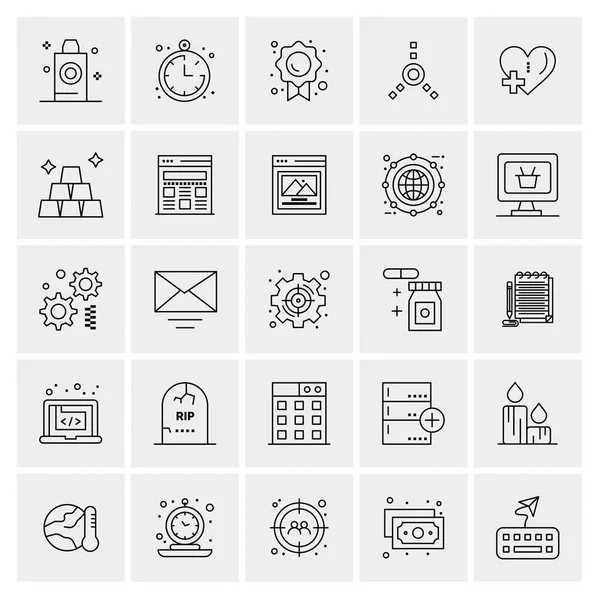 Set de 25 iconos de negocio universales Vector — Vector de stock