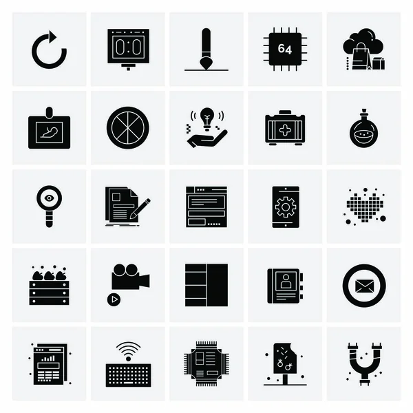 Set of 25 Universal Business Icons Vector — Stockový vektor