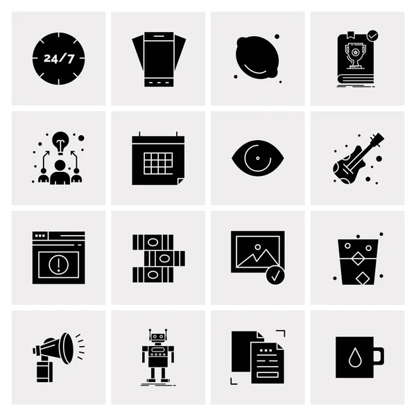 Set van 16 universele Pictogrammen Business Vector — Stockvector