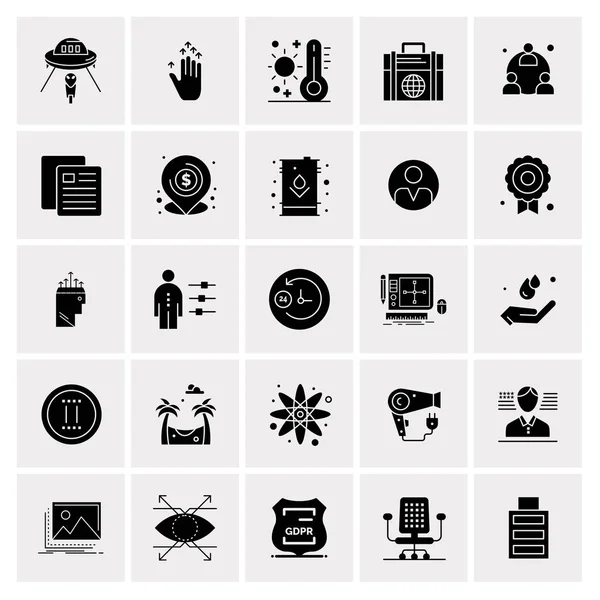 Set of 25 Universal Business Icons Vector — Stock Vector