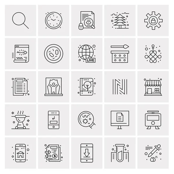 Set de 25 iconos de negocio universales Vector — Vector de stock