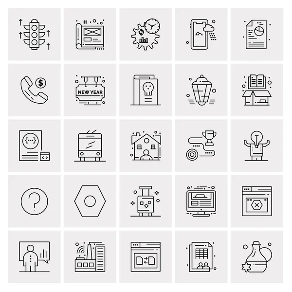 Σύνολο 25 Universal Business Icons Vector — Διανυσματικό Αρχείο