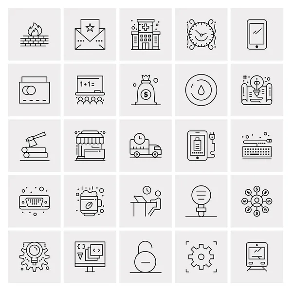 Set de 25 iconos de negocio universales Vector — Vector de stock