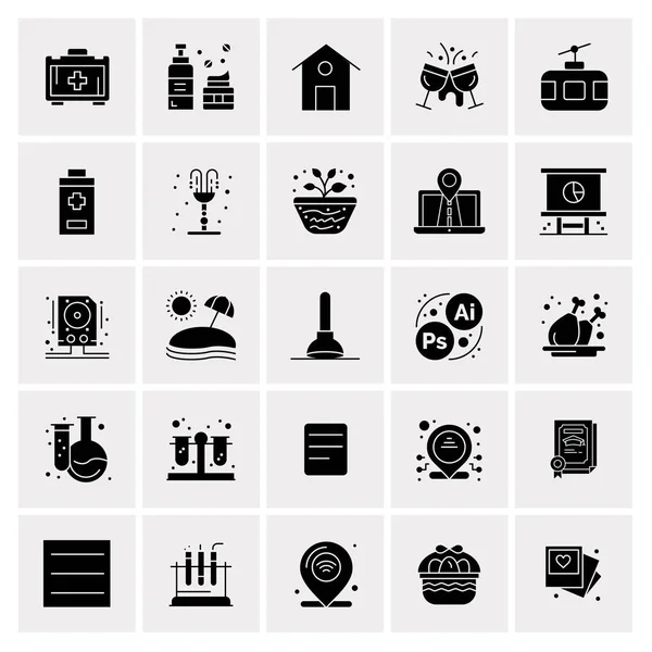 Σύνολο 25 Universal Business Icons Vector — Διανυσματικό Αρχείο