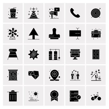 25 Evrensel İş Simgesi Vektörü Kümesi
