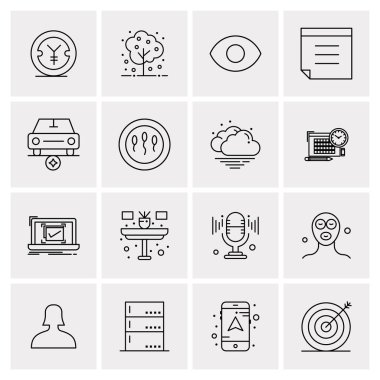 16 Evrensel Simge İş Vektörü