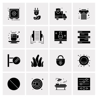 16 Evrensel İş Simgesi Vektörü