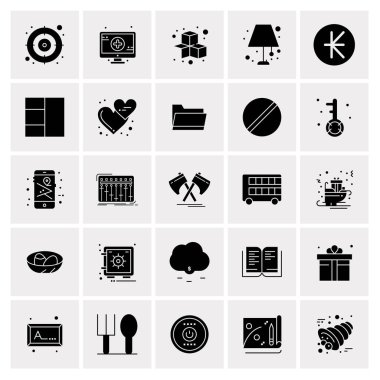 25 Evrensel İş Simgesi Vektörü Kümesi