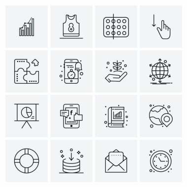 16 Evrensel Simge İş Vektörü