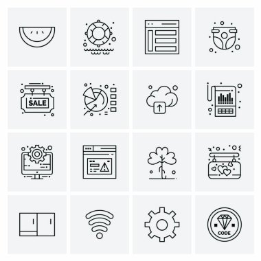 16 Evrensel Simge İş Vektörü