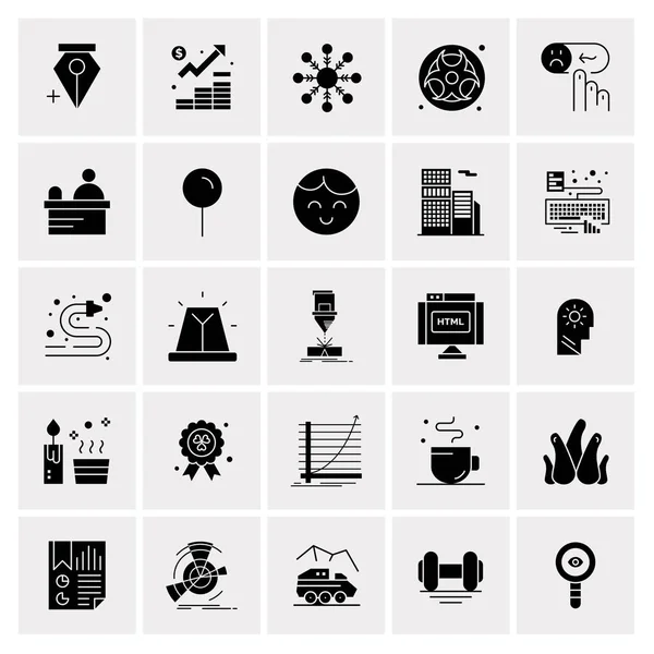 Set of 25 Universal Business Icons Vector — Stock Vector