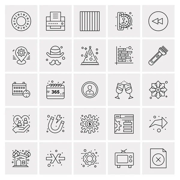 Σύνολο 25 Universal Business Icons Vector — Διανυσματικό Αρχείο