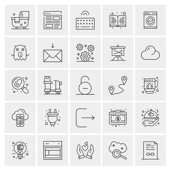 Set of 25 Universal Business Icons Vector — Stockový vektor