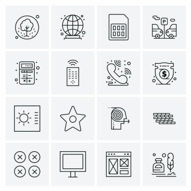 16 Evrensel Simge İş Vektörü