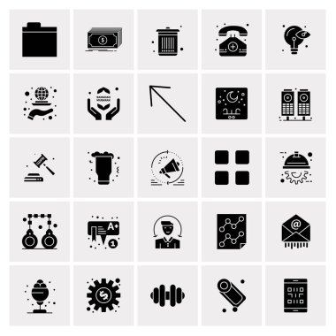 Evrensel yaratıcı simgeler kümesi, web ve mobil uygulamalar ve projeler için basit vektör illüstrasyonları 