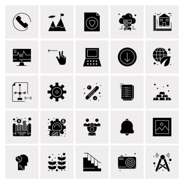 Evrensel yaratıcı simgeler kümesi, web ve mobil uygulamalar ve projeler için basit vektör illüstrasyonları 