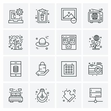 16 Evrensel Simge İş Vektörü