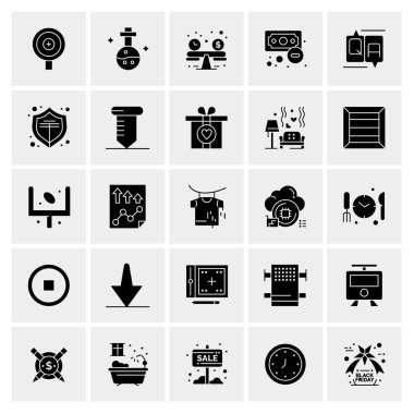 Evrensel yaratıcı simgeler kümesi, web ve mobil uygulamalar ve projeler için basit vektör illüstrasyonları 