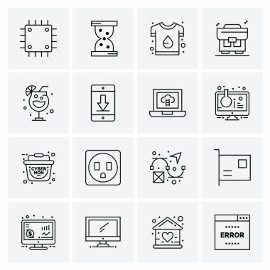 16 Evrensel Simge İş Vektörü