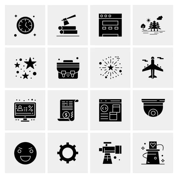 Set of 16 Universal Icons Business Vector — Stock Vector